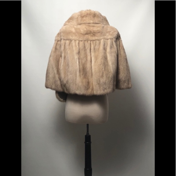 VTG 40s Blond Mink Fur Cape - Picture 15 of 16
